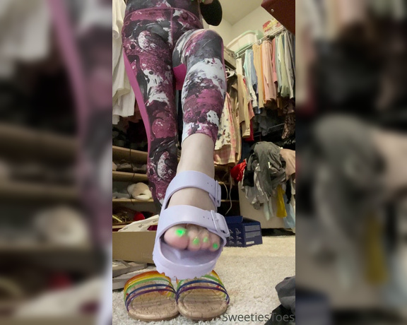 SweetiesToes aka Yourfeetsweetie OnlyFans - Two videos ! Swipe for the other part lol Y’all love these closet vids 2