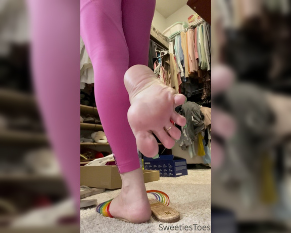 SweetiesToes aka Yourfeetsweetie OnlyFans - Two videos ! Swipe for the other part lol Y’all love these closet vids 2