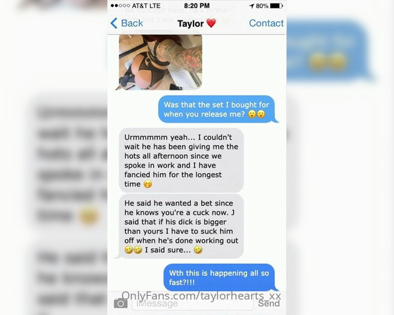 GODDESS TAYLOR aka Taylorhearts_xx OnlyFans - Cuckold part 2