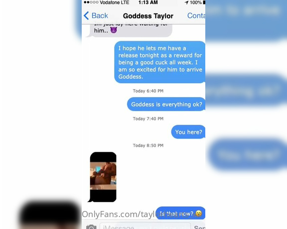 GODDESS TAYLOR aka Taylorhearts_xx OnlyFans - A cuck love story