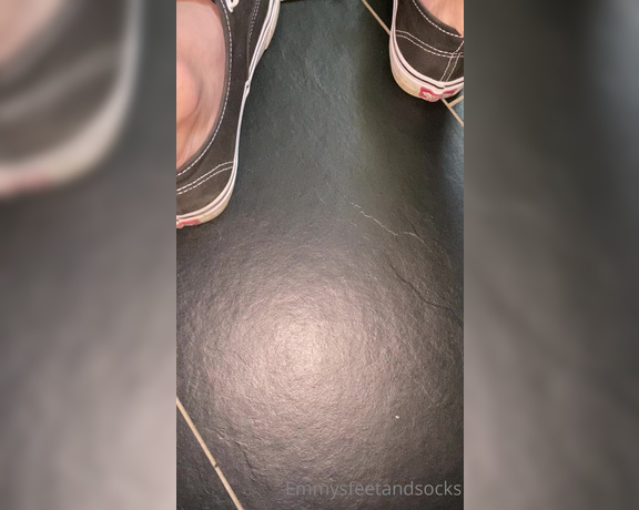 Emmysfeetandsocks aka Emmyfeetandsocks OnlyFans - Update after a long day barefoot in my Vans wanna lick them clean 3