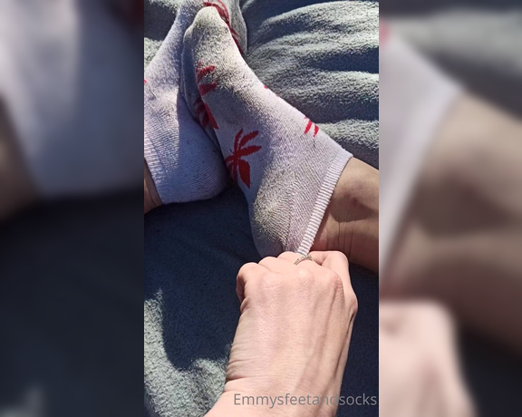 Emmysfeetandsocks aka Emmyfeetandsocks OnlyFans - You cannot imagine how strong these socks smell I wore them for !10! Days straight 1