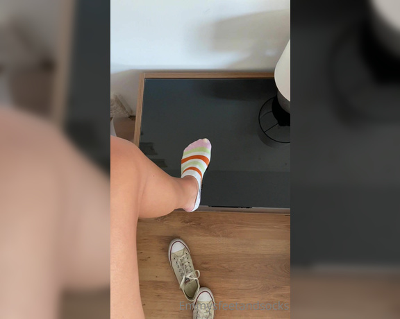 Emmysfeetandsocks aka Emmyfeetandsocks OnlyFans - Day 1 and it was a fucking hot one What do you think how long I should wear them 1