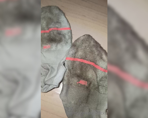 Emmysfeetandsocks aka Emmyfeetandsocks OnlyFans - What my socks look like after a couple of days on my feet absolutely wet from sweat They smell