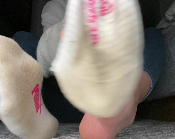 Emmysfeetandsocks aka Emmyfeetandsocks OnlyFans - Sock update day 4 I think theyre ready to get smelled by my slave so stay tuned