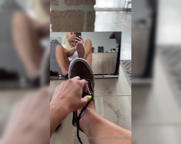 Emmysfeetandsocks aka Emmyfeetandsocks OnlyFans - Ever wondered how sweaty and stinky my feet are after a hot summer day… Well…go find it out 1