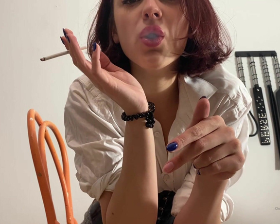 Lady Perse aka Lady_perse OnlyFans - Time for POV! Today you will be my ashtray and CBT toy I will burn your balls with cig and beat