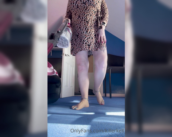 Killersexyfeets aka Killerkell OnlyFans - Just doing a little housework What are you imagining as you watch