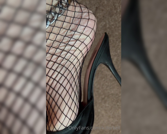 Killersexyfeets aka Killerkell OnlyFans - Happy mules Monday I love my agent provocateur mules They feel so sexy with my fishnet and lingeri