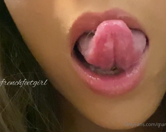 Mariefrenchfeetgirl aka Mariefrenchfeetgirl OnlyFans - Pov tongue and mouth for my first time do you like