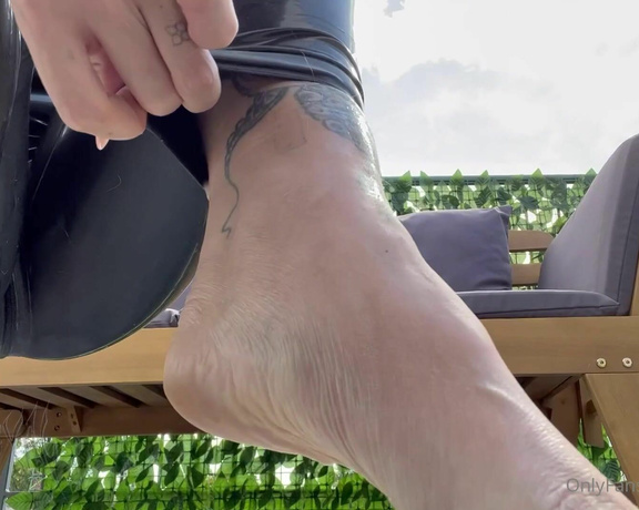 Mistress Max aka Habadomina OnlyFans - New foot fetish video leaking sweat all over my feet open wide