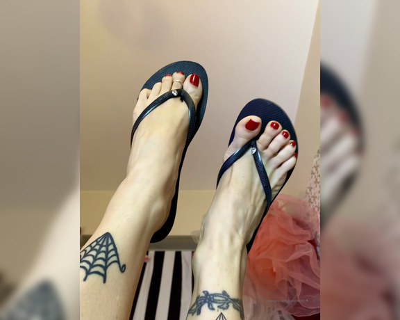 CatPrincess aka Catprincessfeet OnlyFans - Something about these flipflops and the red polish 13