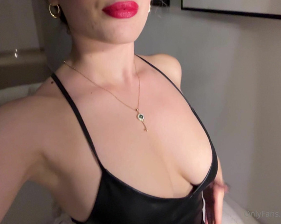 Lilith Last Witch aka Bestoflilith OnlyFans - Leather and spit from the red lips Different way of obsession Kneel down and open up your mouth for