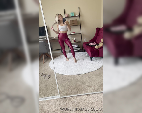 Princess Amber aka Worshipamber OnlyFans - Peep the new leggings Might order some more ! 2