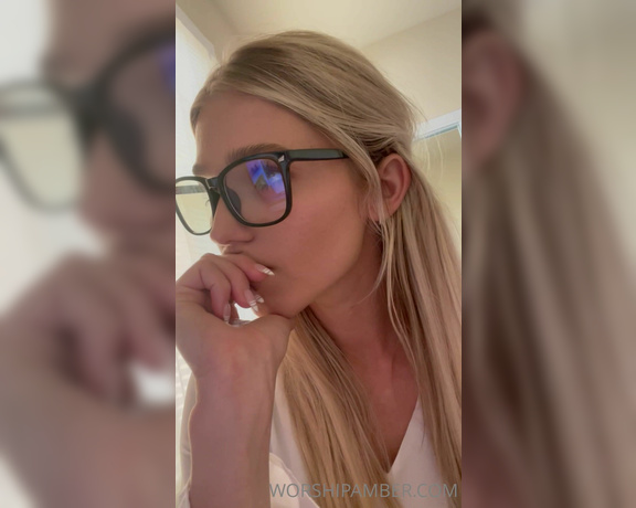 Princess Amber aka Worshipamber OnlyFans - Watching my content before posting …