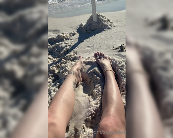 Skye aka Solesofskye OnlyFans - Currently have my toes in the sand! I’ll be back from vacation on the 1st and you’ll all be getting