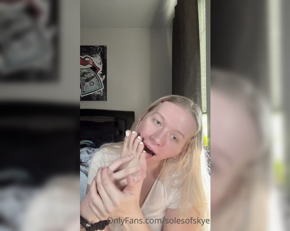 Skye aka Solesofskye OnlyFans - How bad do you wish you were the one licking my soles