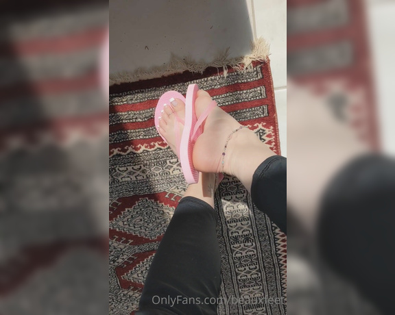 Beauxfeet aka Beauxfeet OnlyFans - Check out my new flip flops Which ones do you like better