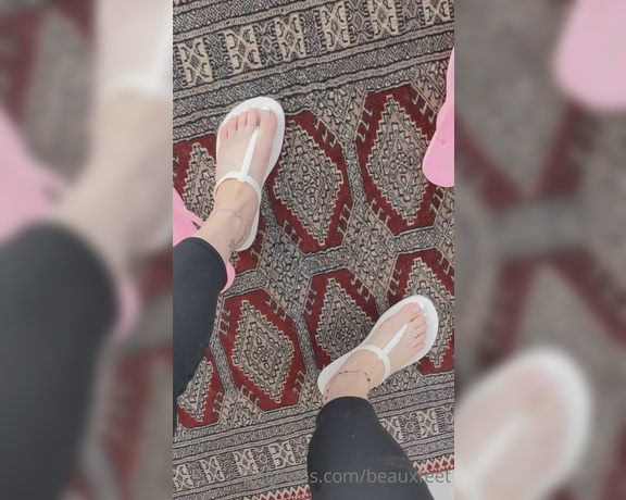 Beauxfeet aka Beauxfeet OnlyFans - Check out my new flip flops Which ones do you like better