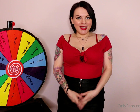 GoddessAmyWynters aka Amywynters OnlyFans - TIP $7 ON THIS CAMPAIGN & ILL SEND IT TO YOU STRAIGHT AWAY Wheel Of Misfortune Messy Loser Edition