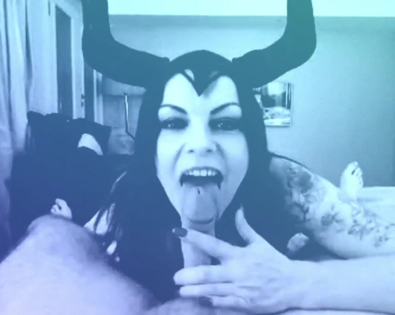 GoddessAmyWynters aka Amywynters OnlyFans - Clip  Messing around with hubby pretending to be a demon who sucks souls out of cocks  this