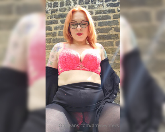 GoddessAmyWynters aka Amywynters OnlyFans - Clip  Naughty little titty strip tease in the garden  it is Tuesday after all