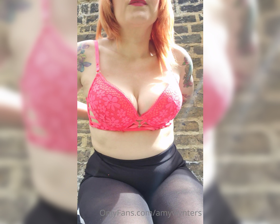 GoddessAmyWynters aka Amywynters OnlyFans - Clip  Naughty little titty strip tease in the garden  it is Tuesday after all