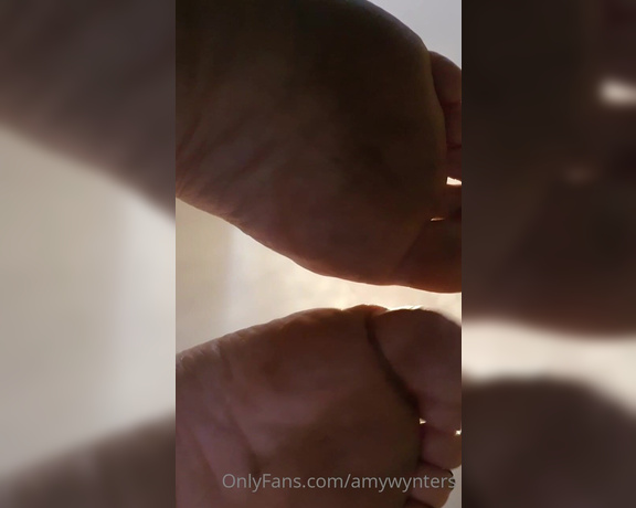 GoddessAmyWynters aka Amywynters OnlyFans - Good morning from my filthy feet this clip is 2 minutes of pure indulgence of my dirty soles with