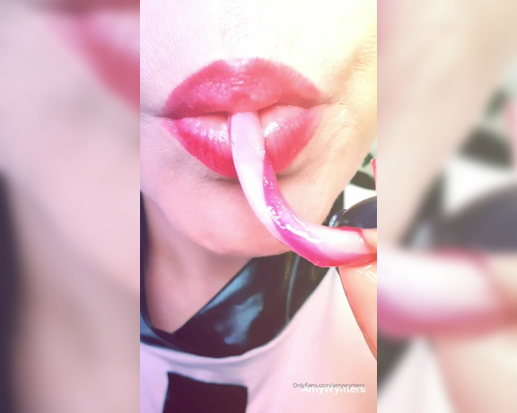 GoddessAmyWynters aka Amywynters OnlyFans - Clip  Little AMSR inspired Candy Cane mouth sounds clip from naughty nun