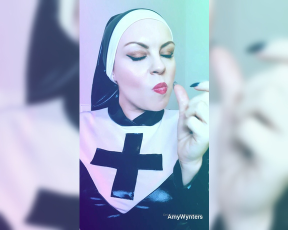 GoddessAmyWynters aka Amywynters OnlyFans - Clip  Little AMSR inspired Candy Cane mouth sounds clip from naughty nun