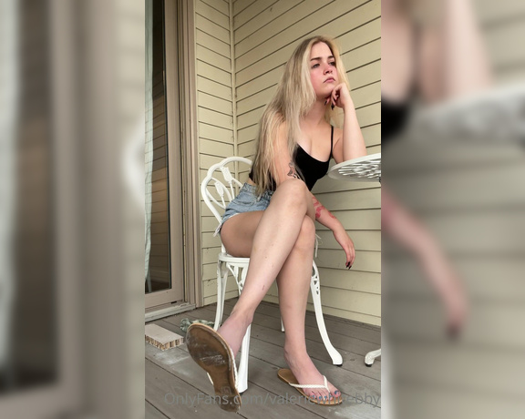 Valerie aka Valeriewhitebby OnlyFans - Teasing and ignoring you while I dangle my sandals )