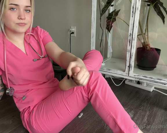 Valerie aka Valeriewhitebby OnlyFans - You can’t stop fantasizing about your nurse, worshipping her feet and stroking to her… )