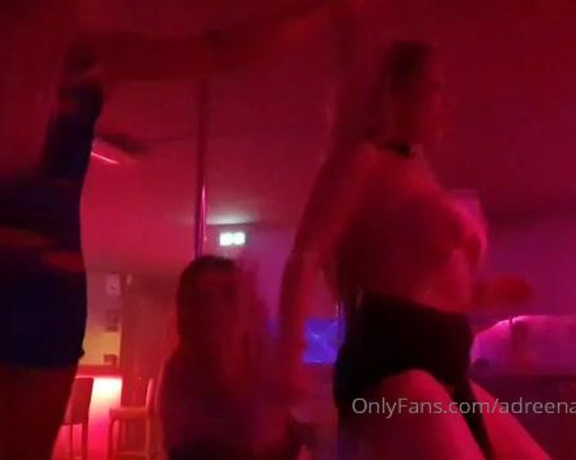 Adreena Cuckoldress aka Adreenacuckoldress OnlyFans - Slutty pole dancing in a night club We Probably should have been wearing panties