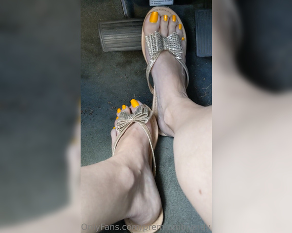 Brandy Elliott aka Premiumbrandy OnlyFans - Orange Toes Driving in Flip Flop Radio off you can listen to my driving I focus on the road first