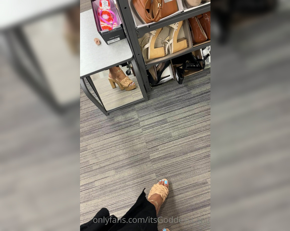 Goddess Lana aka Itsgoddesslana OnlyFans - Join my quick shoe shopping trip while you stare at my feet should i post a full video in public 2