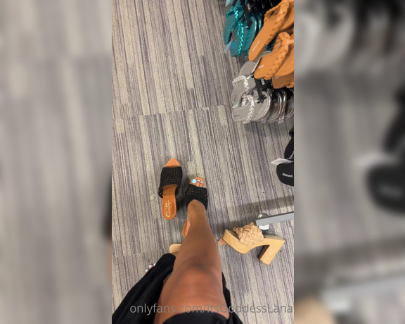 Goddess Lana aka Itsgoddesslana OnlyFans - Join my quick shoe shopping trip while you stare at my feet should i post a full video in public 3