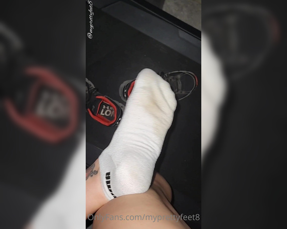 MyPrettyFeet8 aka Myprettyfeet8 OnlyFans - 2 min snapclip of me peeling my socks off after a workout