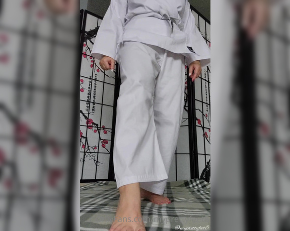 MyPrettyFeet8 aka Myprettyfeet8 OnlyFans - Our first Karate clip! This full length premade clip is titled Karate Ba llBu st ing A little rough