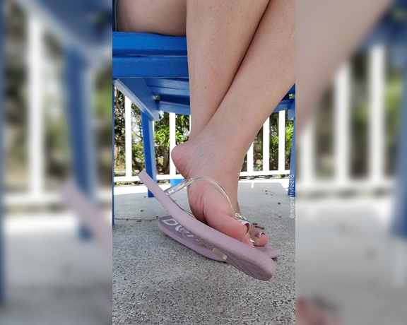 MyPrettyFeet8 aka Myprettyfeet8 OnlyFans - Some under table flip flops tease by the pool! I had to removed the music for dmca reason