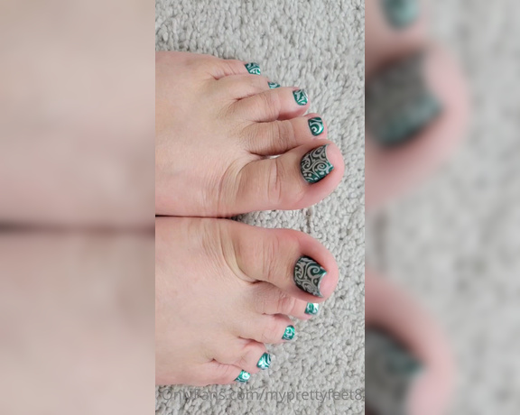 MyPrettyFeet8 aka Myprettyfeet8 OnlyFans - Top view of my pedi, sexy nail beds, and toe wiggles