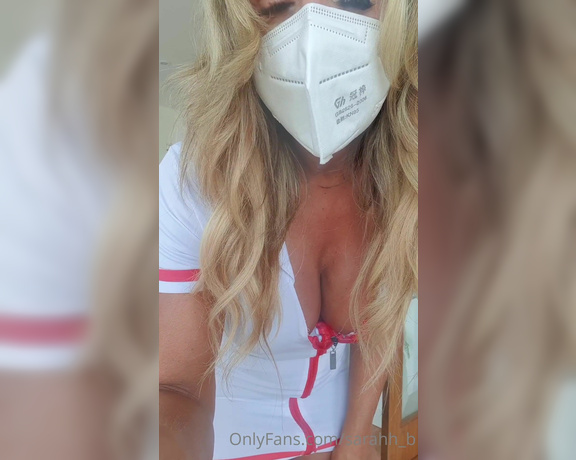 Sarahh_B aka Sarahh_b OnlyFans - Let nurse take your temperature and get your cock standing to attention Full video in inbox