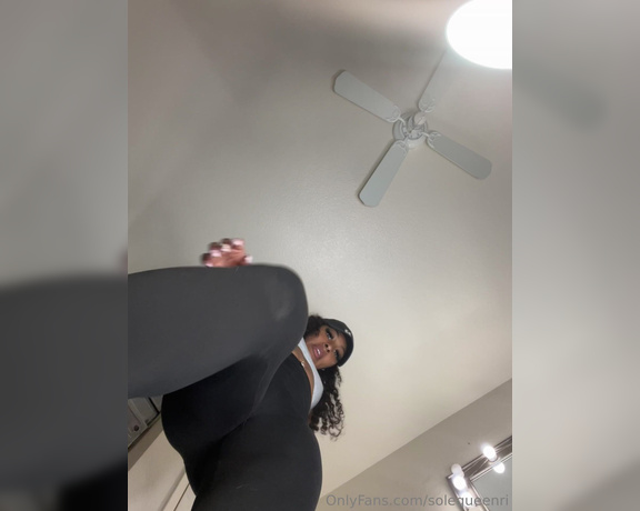 Ri aka Solequeenri OnlyFans - I’m your Giant Goddess and I can force you to lick my sweaty vinegar gym feet because I own you!