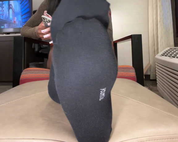 Ri aka Solequeenri OnlyFans - Rubbing my feet together in my fav ankle socks