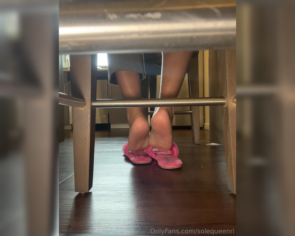 Ri aka Solequeenri OnlyFans - Who likes under the desk foot teasing 2 minutes of this sexy asmr foot play