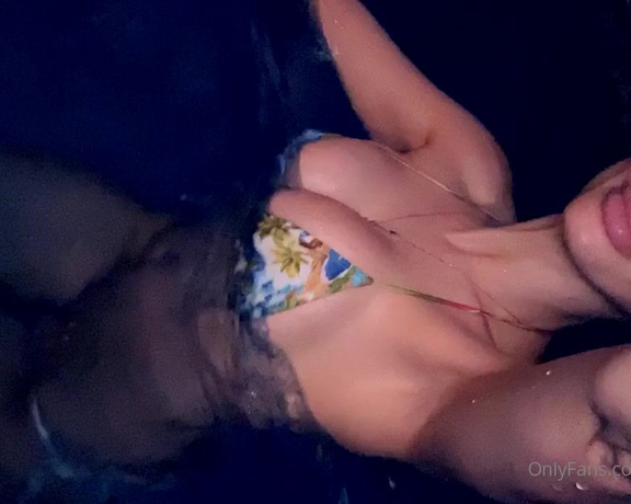 GoddessPlatinum aka Goddessplatinum OnlyFans - Decided to do some late night swimming with