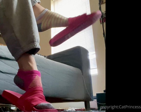 CatPrincess aka Catprincessfeet OnlyFans - Hot slides and ankle socks play and dangledrop Watch my stinky home socks as i ignore you! Tip if t