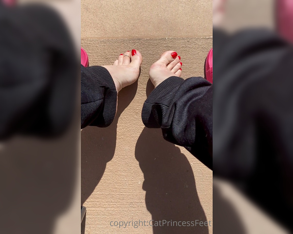 CatPrincess aka Catprincessfeet OnlyFans - Yummy sunny feets Tip if u love red toes 1