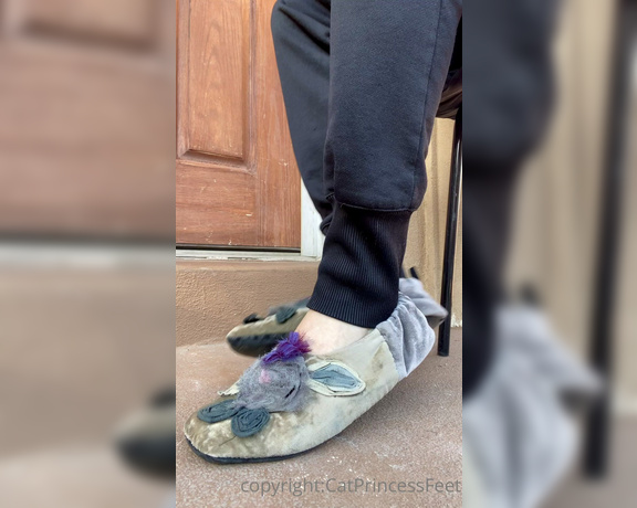 CatPrincess aka Catprincessfeet OnlyFans - Warm slipper dangle and soles n feet show