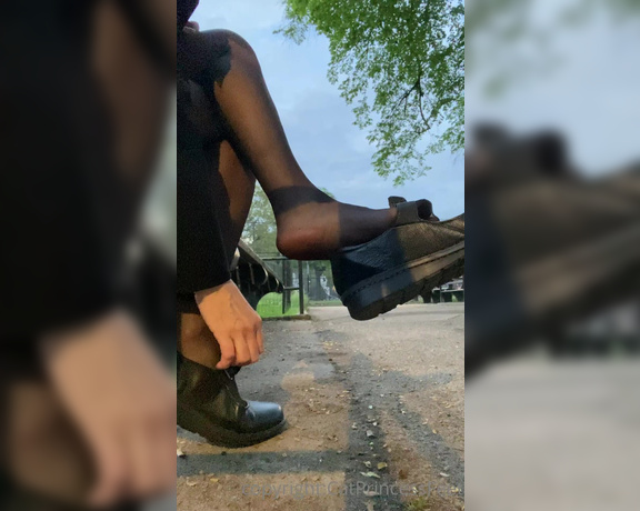 CatPrincess aka Catprincessfeet OnlyFans - On the way home from the city, i stopped at the park to do few videos, shoe removal with nylons, u 3