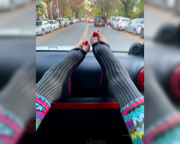 CatPrincess aka Catprincessfeet OnlyFans - Car feet treats Would u be sble to watch the road! 2